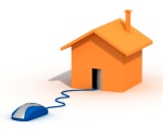 huis met computermuis