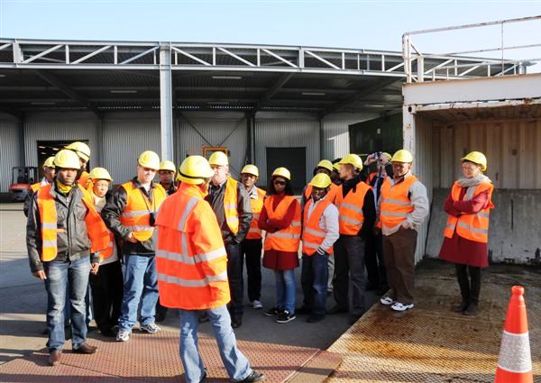 Zuid-Afrikaanse delegatie op bezoek bij OCHA, opleidingscentrum in de haven van Antwerpen